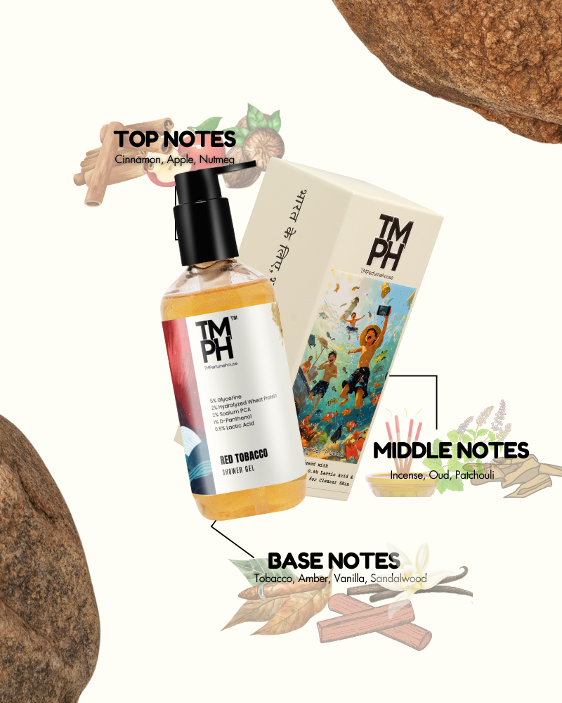 Red Tobacco Inspired Shower Gel – Spicy Tobacco & Deep Skin Care