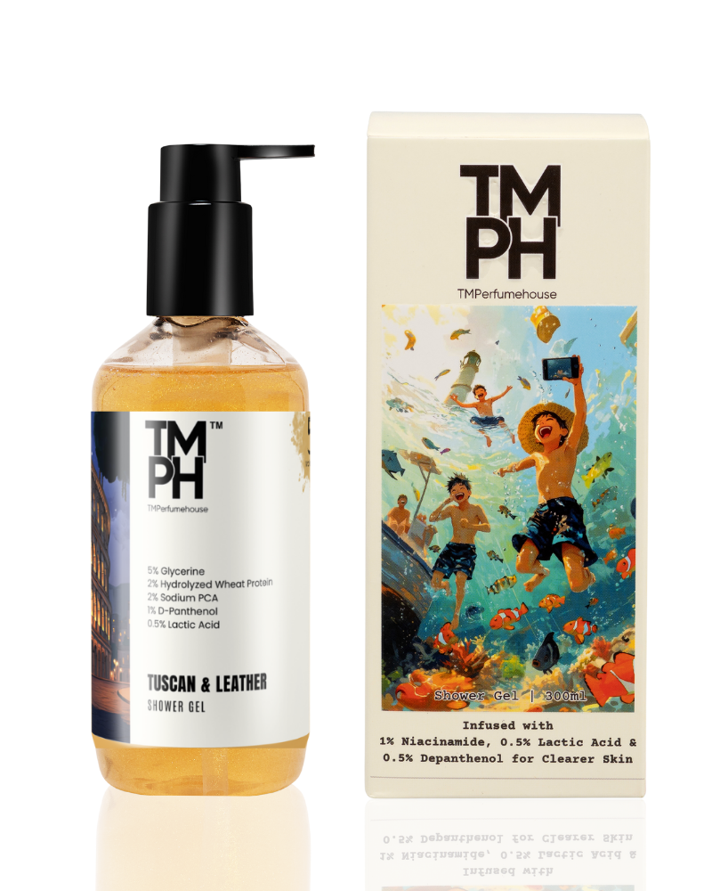 Tuscan Leather Inspired Shower Gel – Smoky Leather & Deep Skin Care