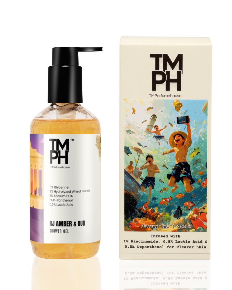 RJ Amber Oud Inspired Shower Gel – Royal Oud & Deep Skin Care