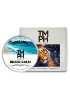 TM PH Beard Balm container with packaging featuring a tiger design on a white background