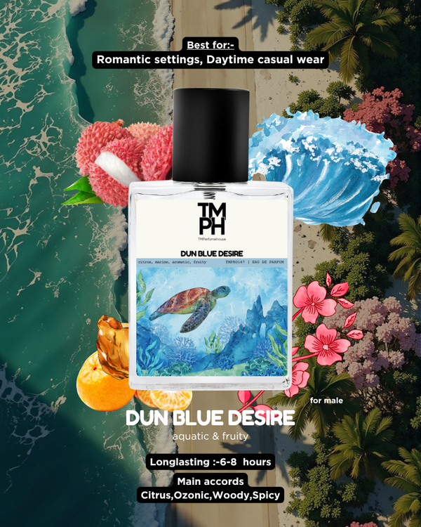 DUN BLUE DESIRE | Premium Designer Perfume – 12+ Hour Long Lasting Spray  - Inspired by Desire Blue Ocean by Du*hill