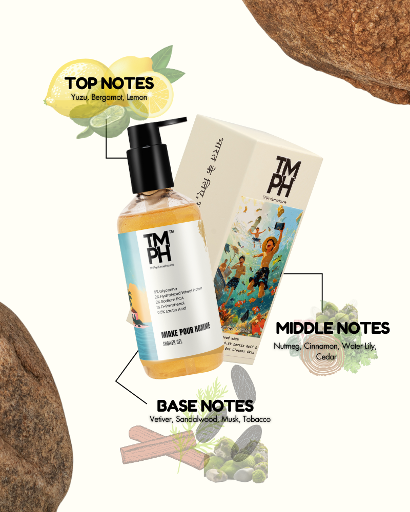 Miyake Homme Shower Gel | Fresh Citrus Woody Cleanse
