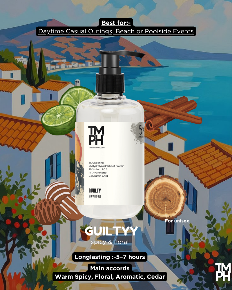 GUIILTYY | Premium Luxury Shower Gel – Acne Control & Skin Brightening  -  Inspired by Guilty by Gu*ci