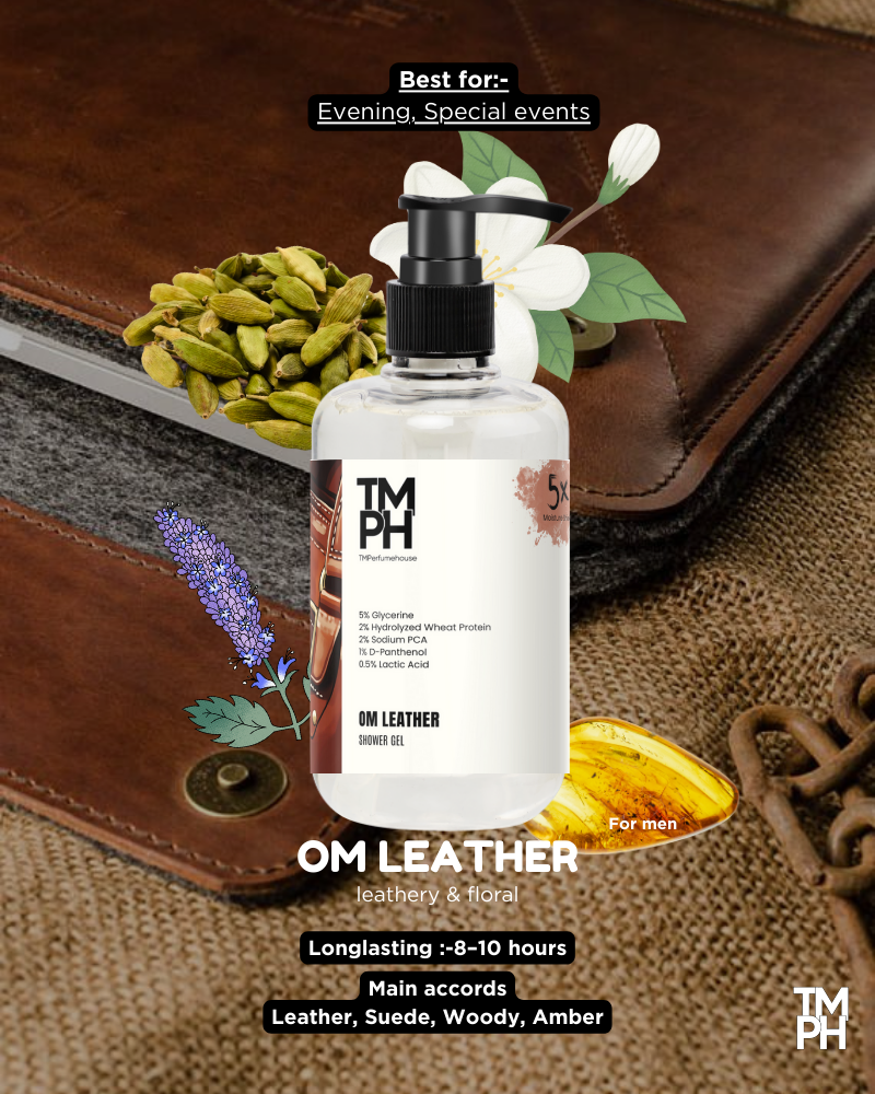Om Leather Shower Gel