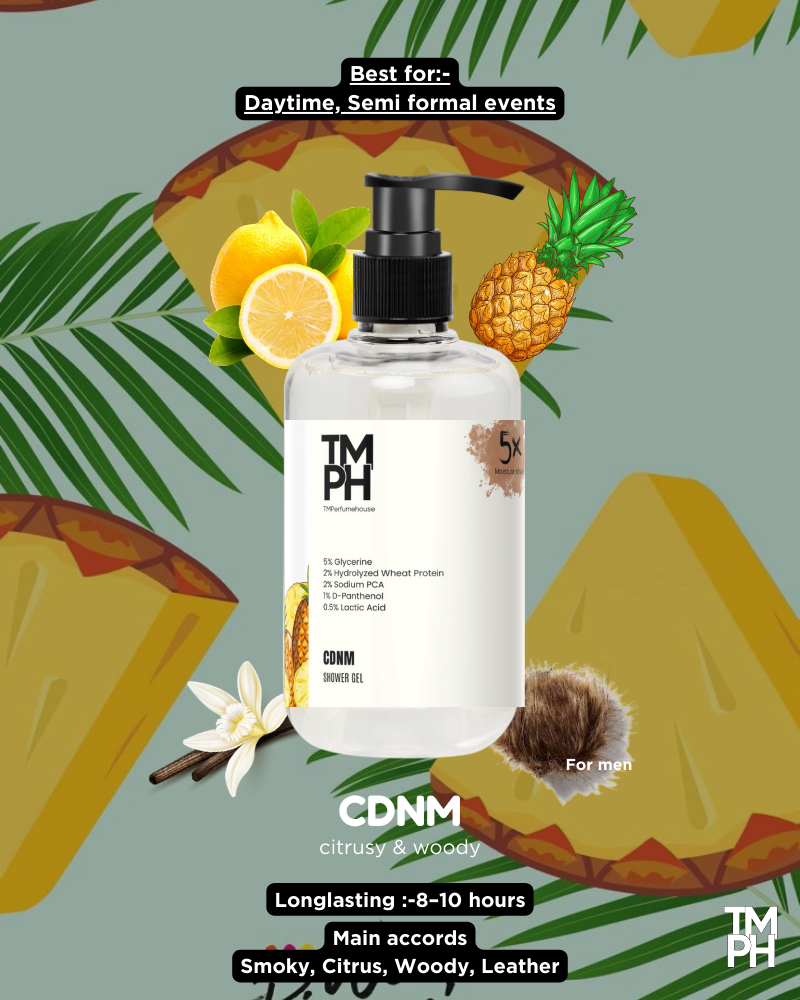 CDNM Inspired Shower Gel – Smoky Citrus & Deep Skin Care