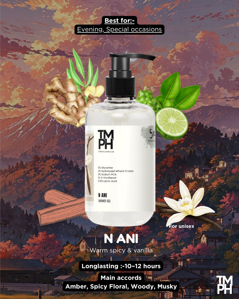 N Ani Inspired Shower Gel – Spicy Vanilla Luxury & Deep Skin Care
