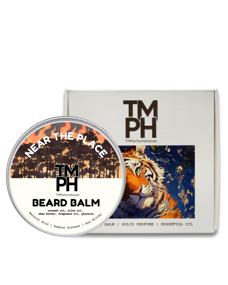 NEAR THE PLACE | Premium Beard Balm – 10+ Hour Freshness & Styling  Inspired by By the Fireplace by Mison Mrgiela