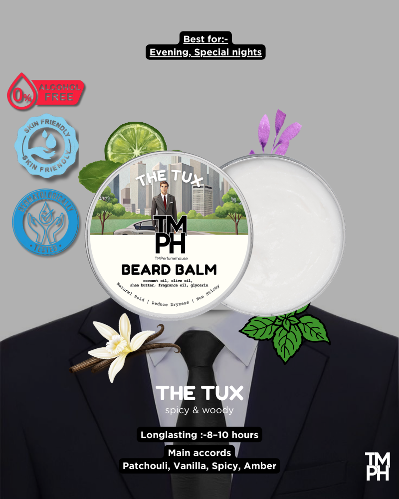 THE TUX | Premium Beard Balm – 10+ Hour Freshness & Styling