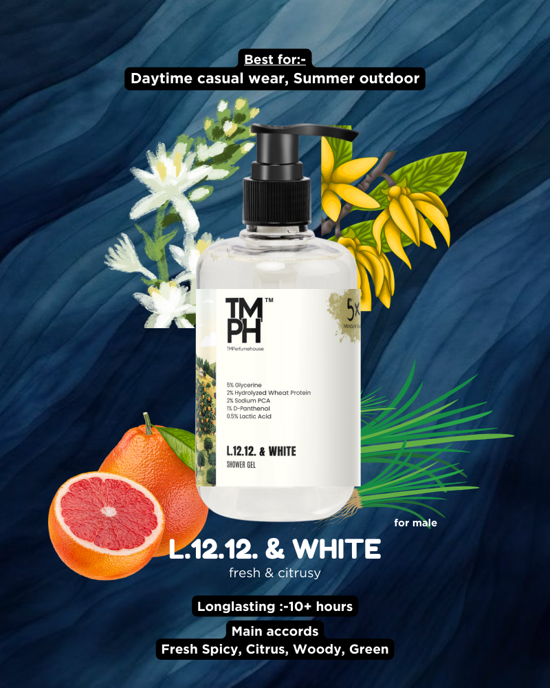 L.12.12. White Inspired Shower Gel – Clean Freshness & Deep Skin Care