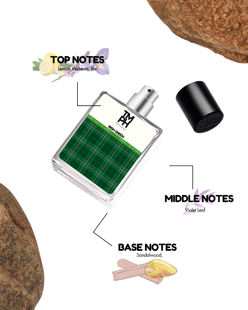 emon Verbena and Violet Leaf notes in Irish Green Inspired Perfume