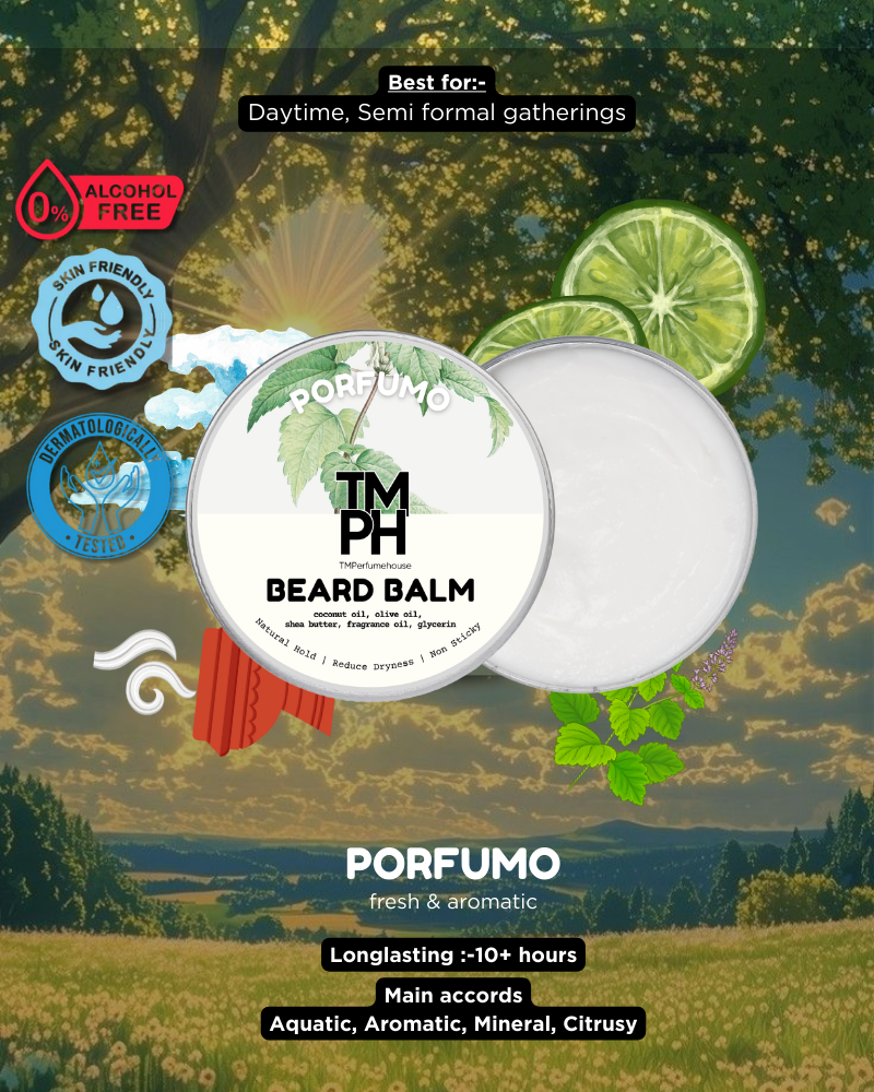 PORFUMO | Premium Beard Balm – 10+ Hour Freshness & Styling