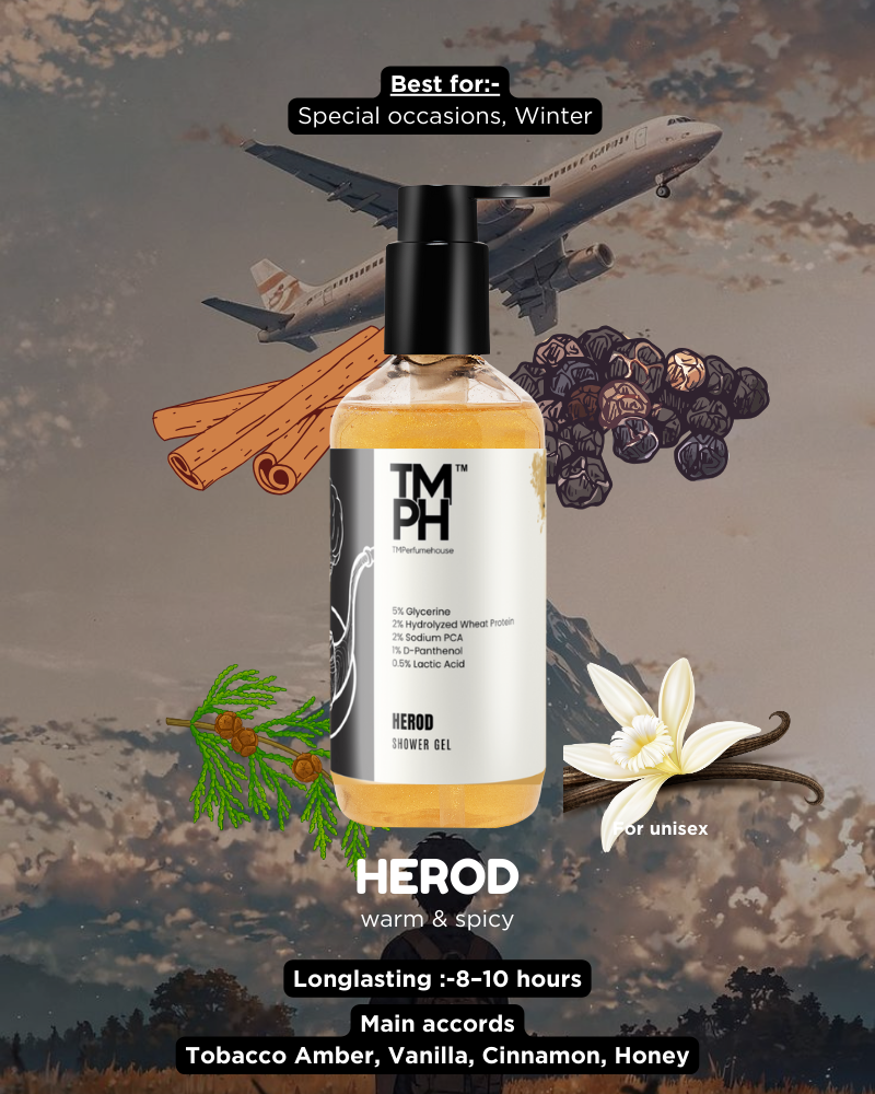 Herod Inspired Shower Gel – Warm Tobacco & Deep Skin Care