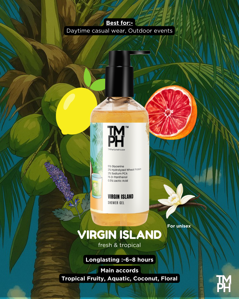 Virgin Island Inspired Shower Gel – Tropical Coconut & Deep Skin Care