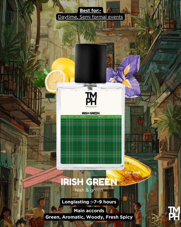 emon Verbena and Violet Leaf notes in Irish Green Inspired Perfume