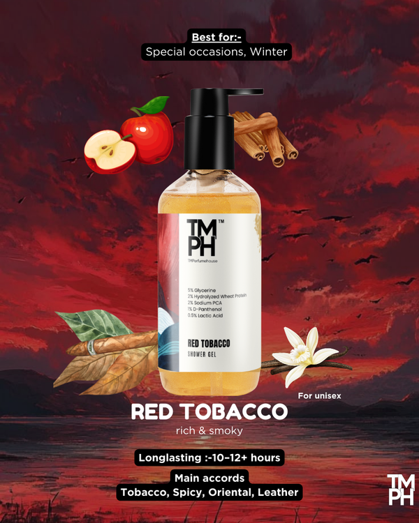 Red Tobacco Inspired Shower Gel – Spicy Tobacco & Deep Skin Care