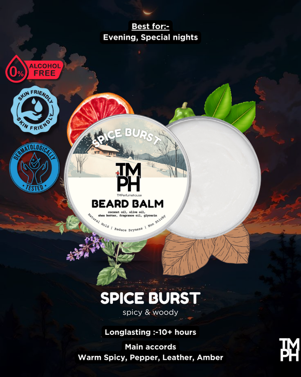 SPICE BURST | Premium Beard Balm – 10+ Hour Freshness & Styling