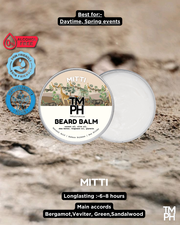 MITTI | Premium Beard Balm – 10+ Hour Freshness & Styling
