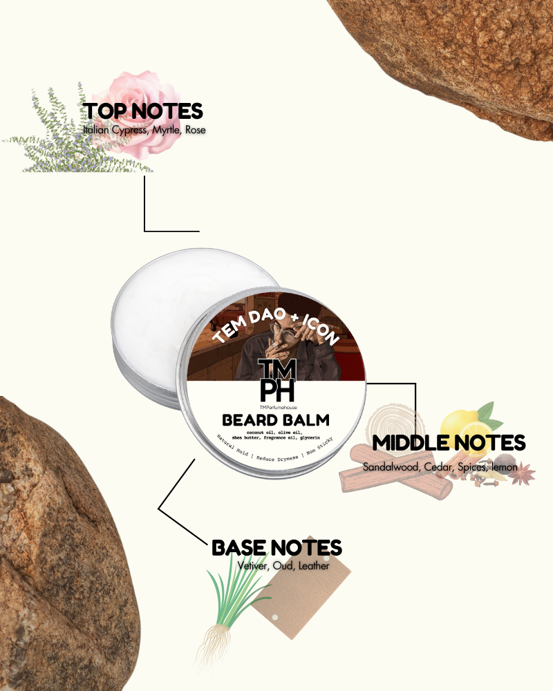 Tem and Dao + Icon | Premium Beard Balm – 10+ Hour Freshness & Styling Co